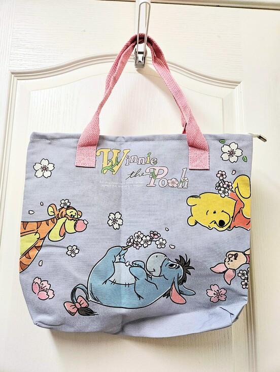Handbags - Adorable Lavender Winnie the Pooh Small Tote Bag 14x11x3